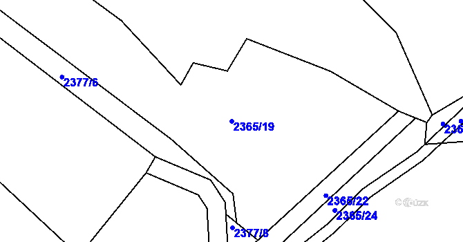 Parcela st. 2365/19 v KÚ Ořechov, Katastrální mapa