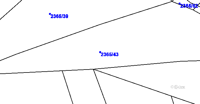 Parcela st. 2365/43 v KÚ Ořechov, Katastrální mapa