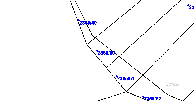 Parcela st. 2365/50 v KÚ Ořechov, Katastrální mapa