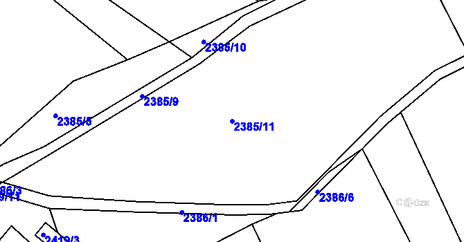 Parcela st. 2385/11 v KÚ Ořechov, Katastrální mapa