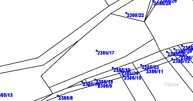 Parcela st. 2385/17 v KÚ Ořechov, Katastrální mapa
