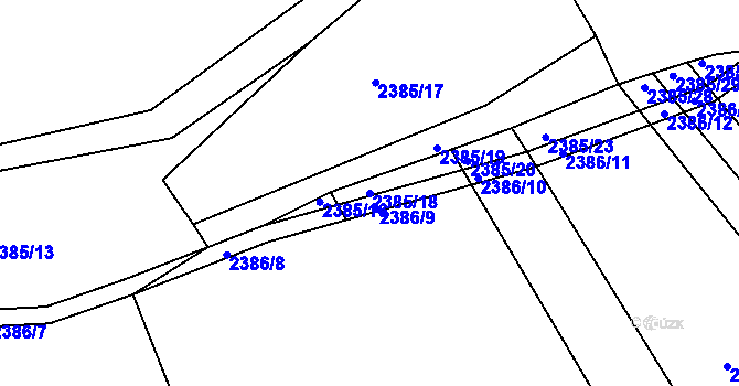 Parcela st. 2385/18 v KÚ Ořechov, Katastrální mapa