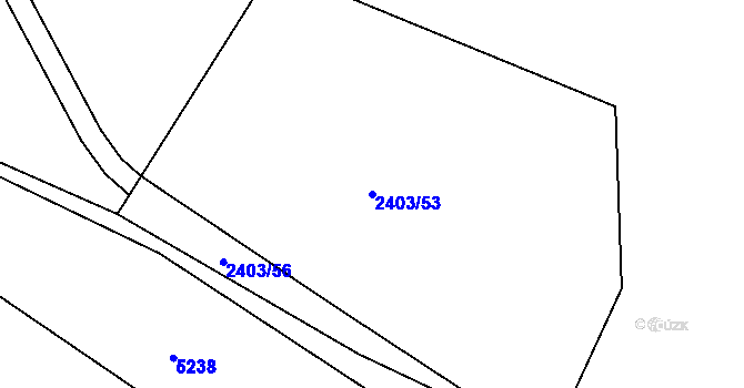 Parcela st. 2403/53 v KÚ Ořechov, Katastrální mapa