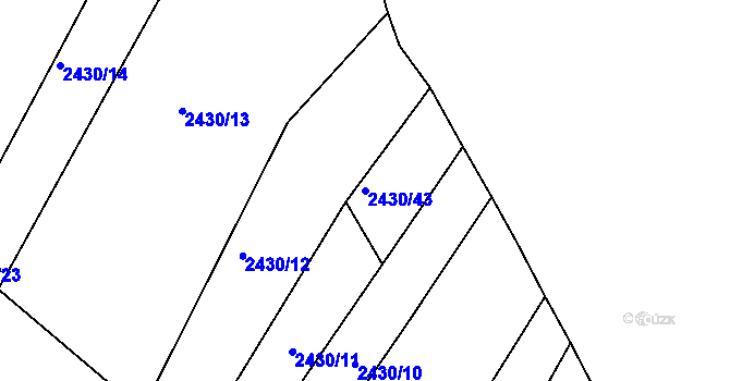 Parcela st. 2430/43 v KÚ Ořechov, Katastrální mapa