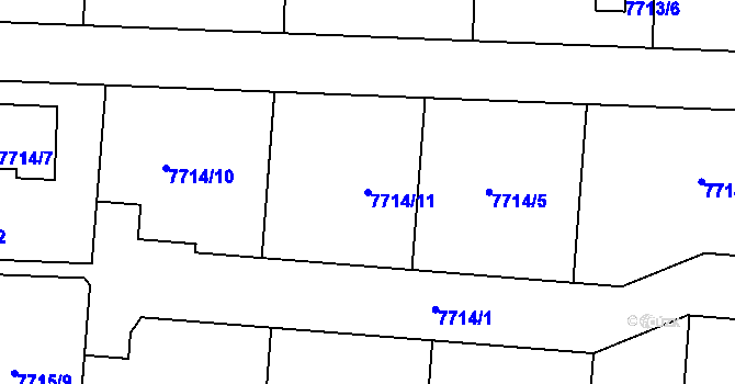 Parcela st. 7714/11 v KÚ Ořechov, Katastrální mapa