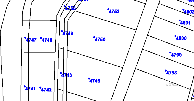 Parcela st. 680/10 v KÚ Ořechov u Uherského Hradiště, Katastrální mapa