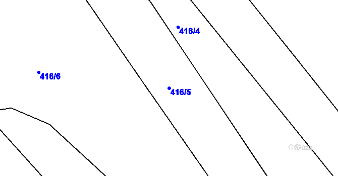 Parcela st. 416/5 v KÚ Ořešín, Katastrální mapa