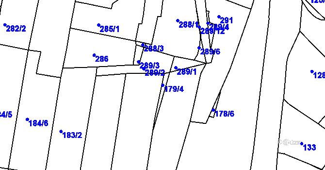 Parcela st. 179/4 v KÚ Ořešín, Katastrální mapa