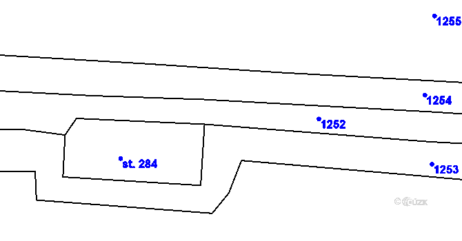 Parcela st. 370/38 v KÚ Oseček, Katastrální mapa