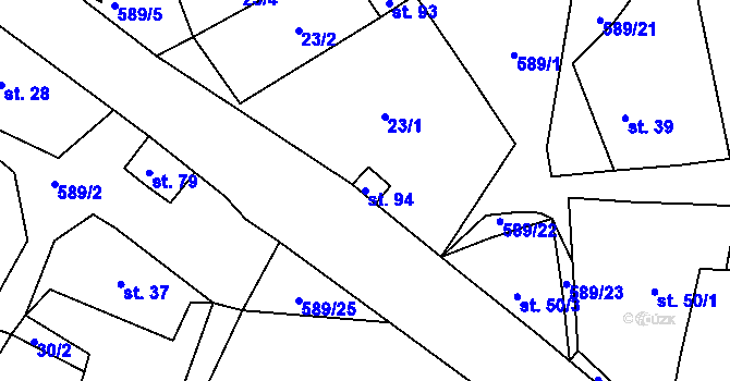 Parcela st. 94 v KÚ Kotel, Katastrální mapa