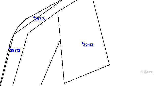 Parcela st. 321/3 v KÚ Kotel, Katastrální mapa