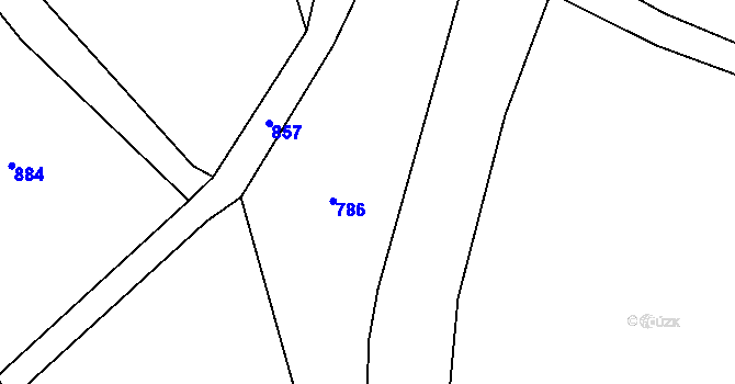 Parcela st. 347/3 v KÚ Kotel, Katastrální mapa