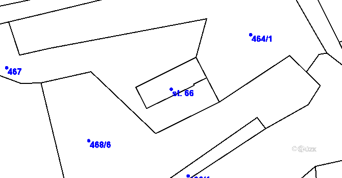 Parcela st. 66 v KÚ Zábrdí u Osečné, Katastrální mapa