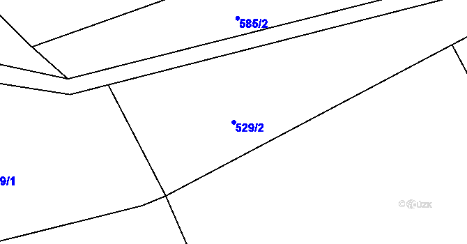 Parcela st. 529/2 v KÚ Zábrdí u Osečné, Katastrální mapa