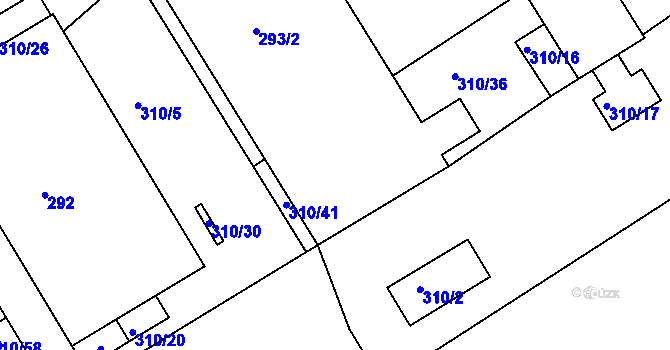 Parcela st. 293/3 v KÚ Osek u Hořovic, Katastrální mapa