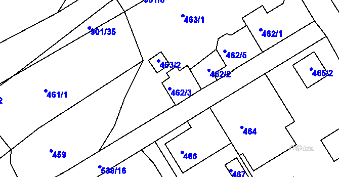 Parcela st. 462/3 v KÚ Osek u Hořovic, Katastrální mapa