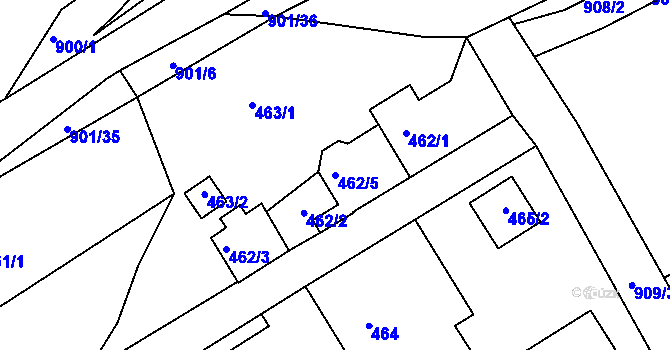 Parcela st. 462/5 v KÚ Osek u Hořovic, Katastrální mapa