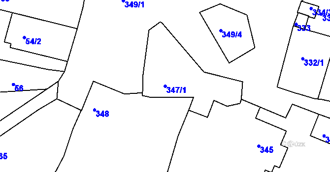 Parcela st. 347/1 v KÚ Osek u Hořovic, Katastrální mapa