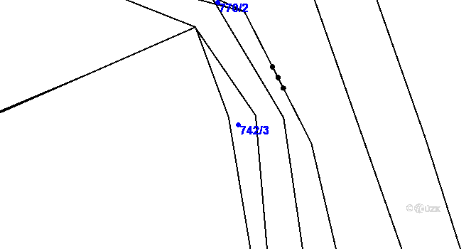 Parcela st. 742/3 v KÚ Osek u Hořovic, Katastrální mapa
