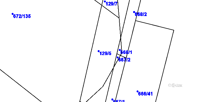 Parcela st. 129/5 v KÚ Osek u Hořovic, Katastrální mapa