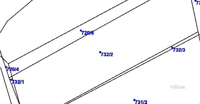Parcela st. 732/2 v KÚ Osek u Hořovic, Katastrální mapa