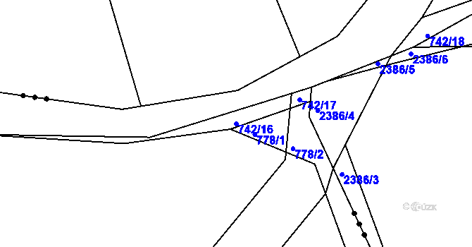 Parcela st. 742/16 v KÚ Osek u Hořovic, Katastrální mapa