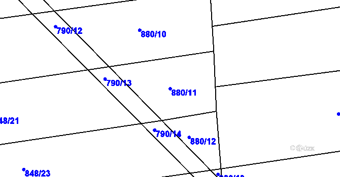 Parcela st. 880/11 v KÚ Osek u Hořovic, Katastrální mapa