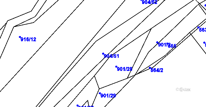 Parcela st. 904/51 v KÚ Osek u Hořovic, Katastrální mapa
