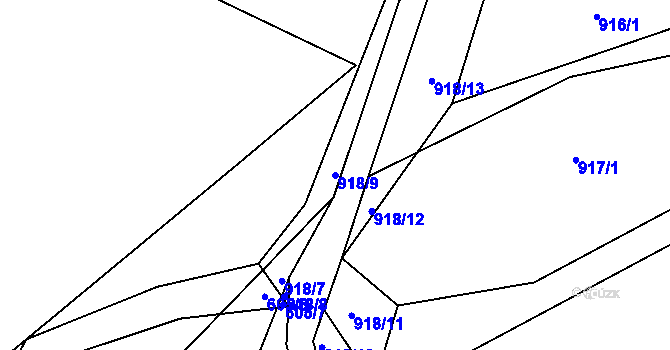 Parcela st. 918/9 v KÚ Osek u Hořovic, Katastrální mapa