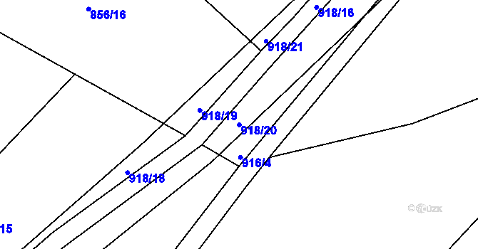 Parcela st. 918/20 v KÚ Osek u Hořovic, Katastrální mapa