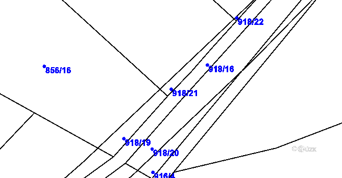 Parcela st. 918/21 v KÚ Osek u Hořovic, Katastrální mapa