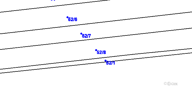 Parcela st. 52/8 v KÚ Dvořiště, Katastrální mapa