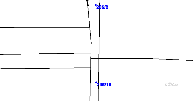 Parcela st. 206/18 v KÚ Dvořiště, Katastrální mapa