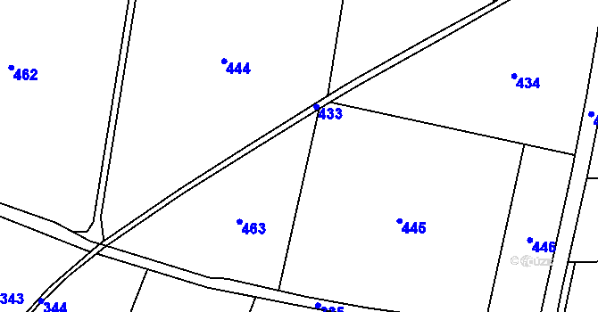 Parcela st. 87/5 v KÚ Osek, Katastrální mapa