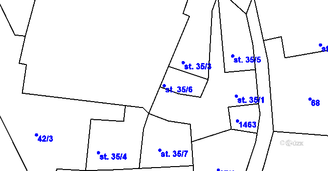 Parcela st. 35/6 v KÚ Osek u Milevska, Katastrální mapa