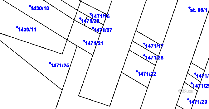 Parcela st. 65/4 v KÚ Osek u Milevska, Katastrální mapa