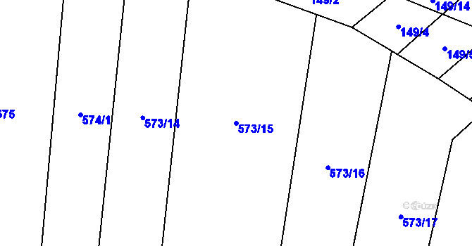 Parcela st. 573/15 v KÚ Osek u Milevska, Katastrální mapa