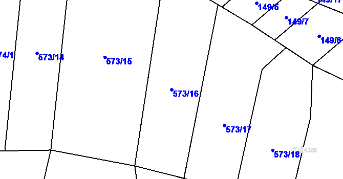 Parcela st. 573/16 v KÚ Osek u Milevska, Katastrální mapa