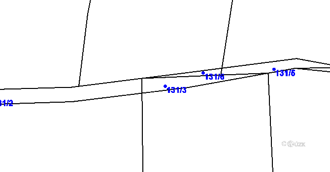 Parcela st. 131/3 v KÚ Jemnice u Oseka, Katastrální mapa