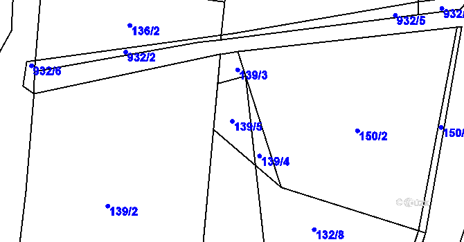 Parcela st. 139/5 v KÚ Jemnice u Oseka, Katastrální mapa