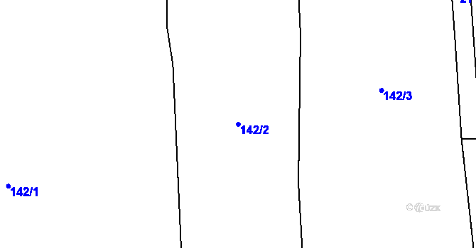 Parcela st. 142/2 v KÚ Jemnice u Oseka, Katastrální mapa