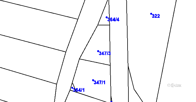 Parcela st. 347/3 v KÚ Jemnice u Oseka, Katastrální mapa