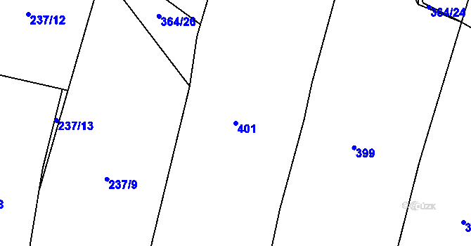 Parcela st. 401 v KÚ Jemnice u Oseka, Katastrální mapa