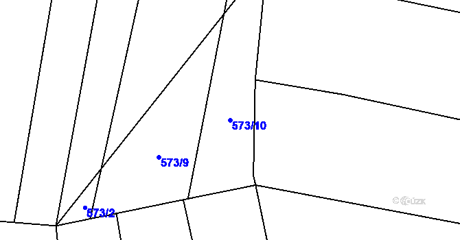Parcela st. 573/10 v KÚ Jemnice u Oseka, Katastrální mapa