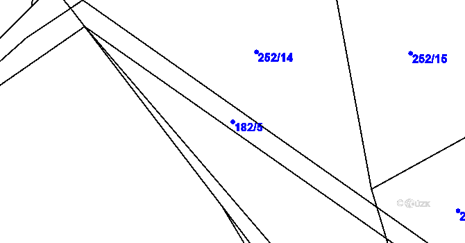 Parcela st. 182/5 v KÚ Malá Turná, Katastrální mapa