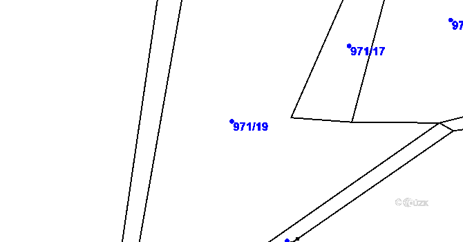 Parcela st. 971/19 v KÚ Velká Turná, Katastrální mapa