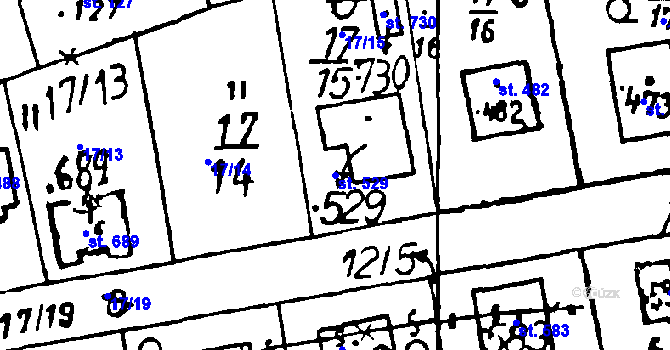 Parcela st. 529 v KÚ Osek u Rokycan, Katastrální mapa