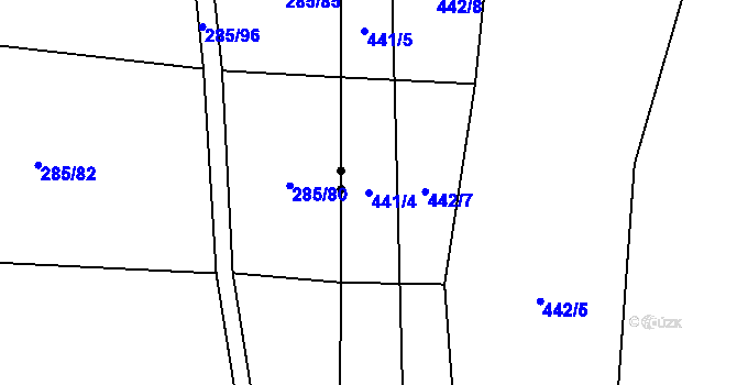 Parcela st. 441/4 v KÚ Osek u Rokycan, Katastrální mapa