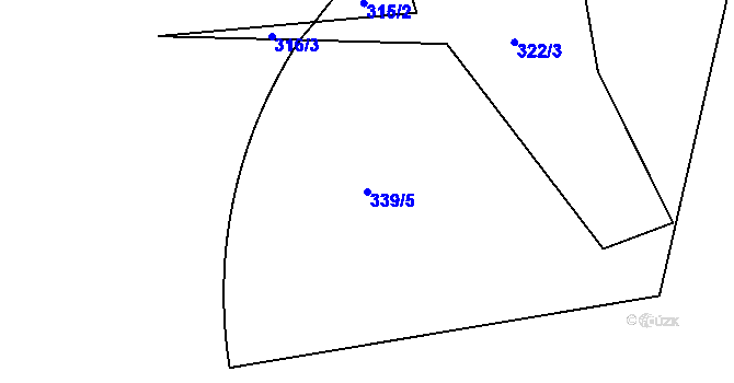 Parcela st. 339/5 v KÚ Hrad Osek, Katastrální mapa