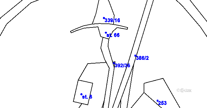 Parcela st. 339/17 v KÚ Hrad Osek, Katastrální mapa